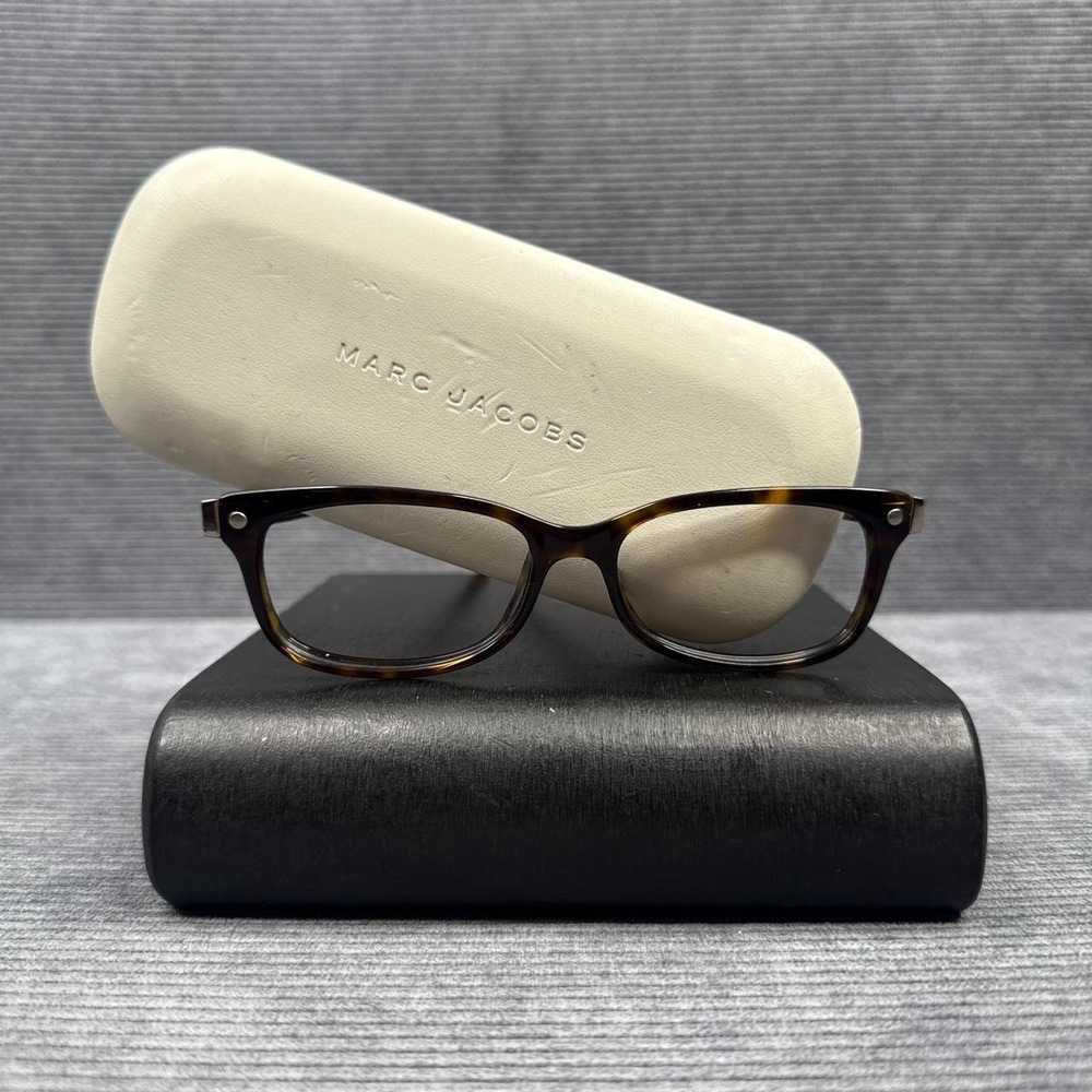 Marc Jacobs MARC 72 086 140 Havana Tortoise Rectangular Y2k Eyeglasses Frames